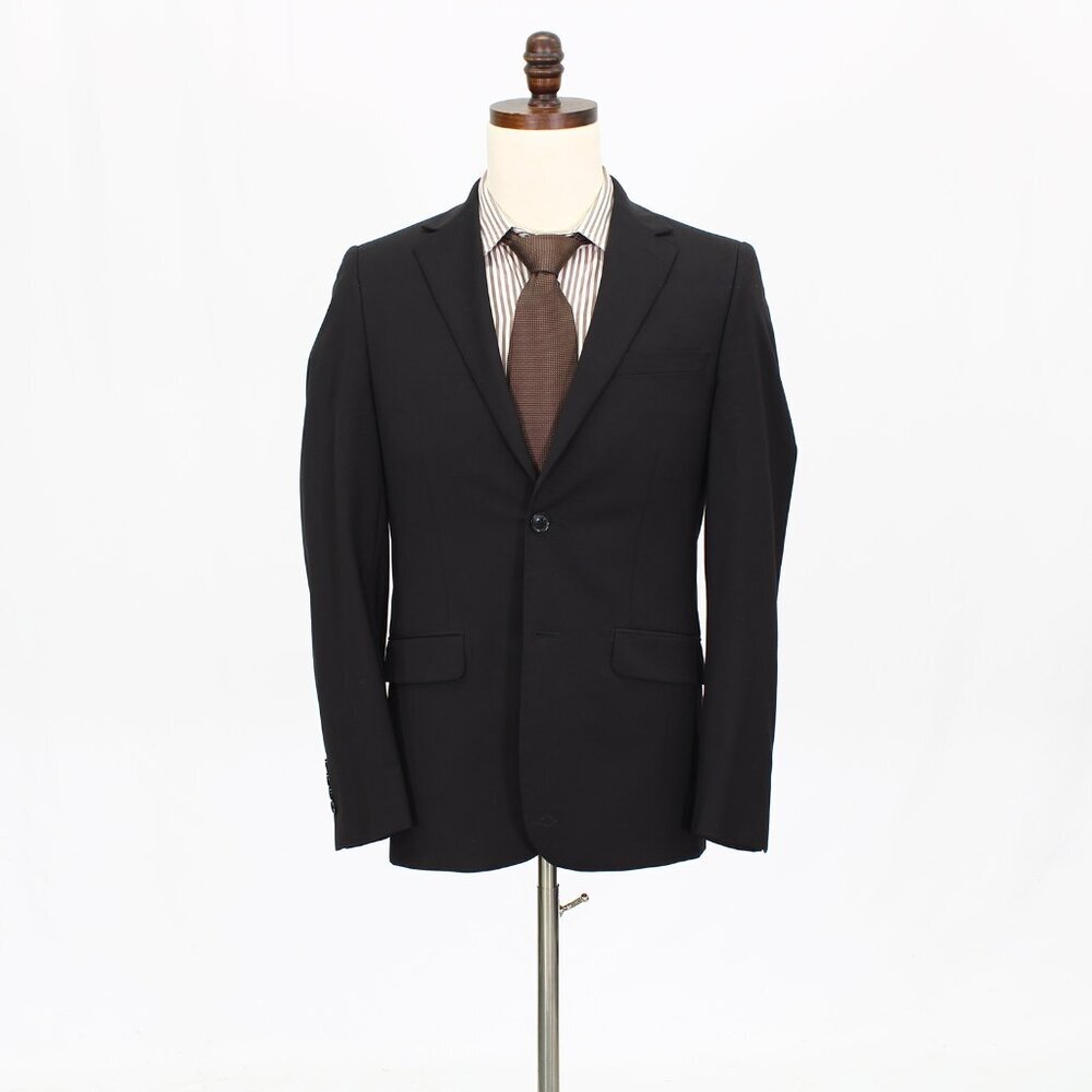 Calvin Klein 38R Gray Solid 2-Button Sport Coat Blazer Jacket G853